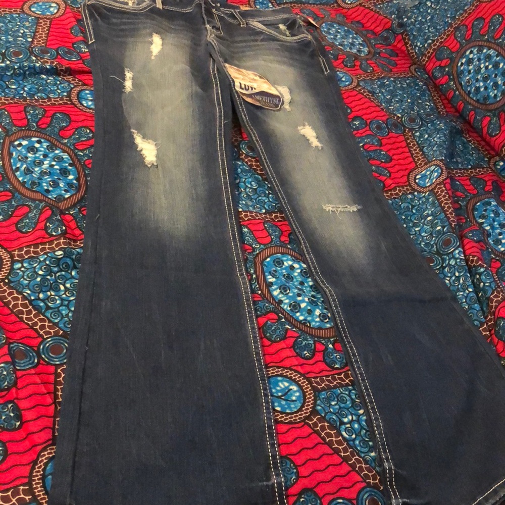 Boot Cut Low Rise Jeans - Picture 3 of 5